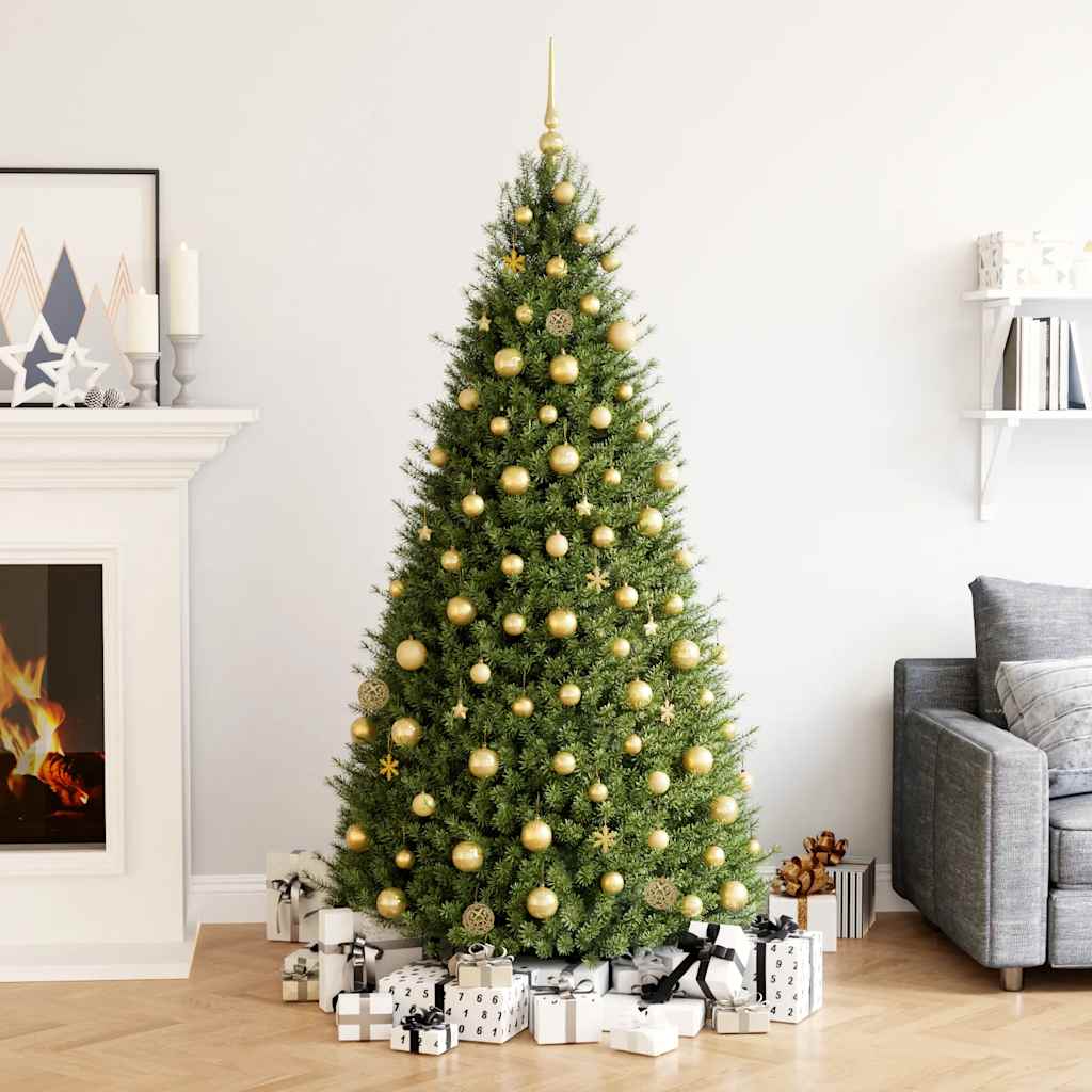 vidaXL 111 Piece Christmas Bauble Set Gold Polystyrene