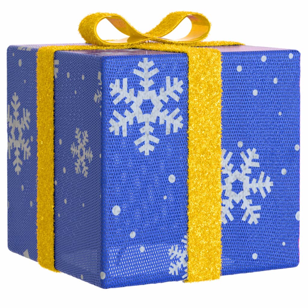 vidaXL Lighted Christmas Boxes 3 pcs 64 LEDs Warm White