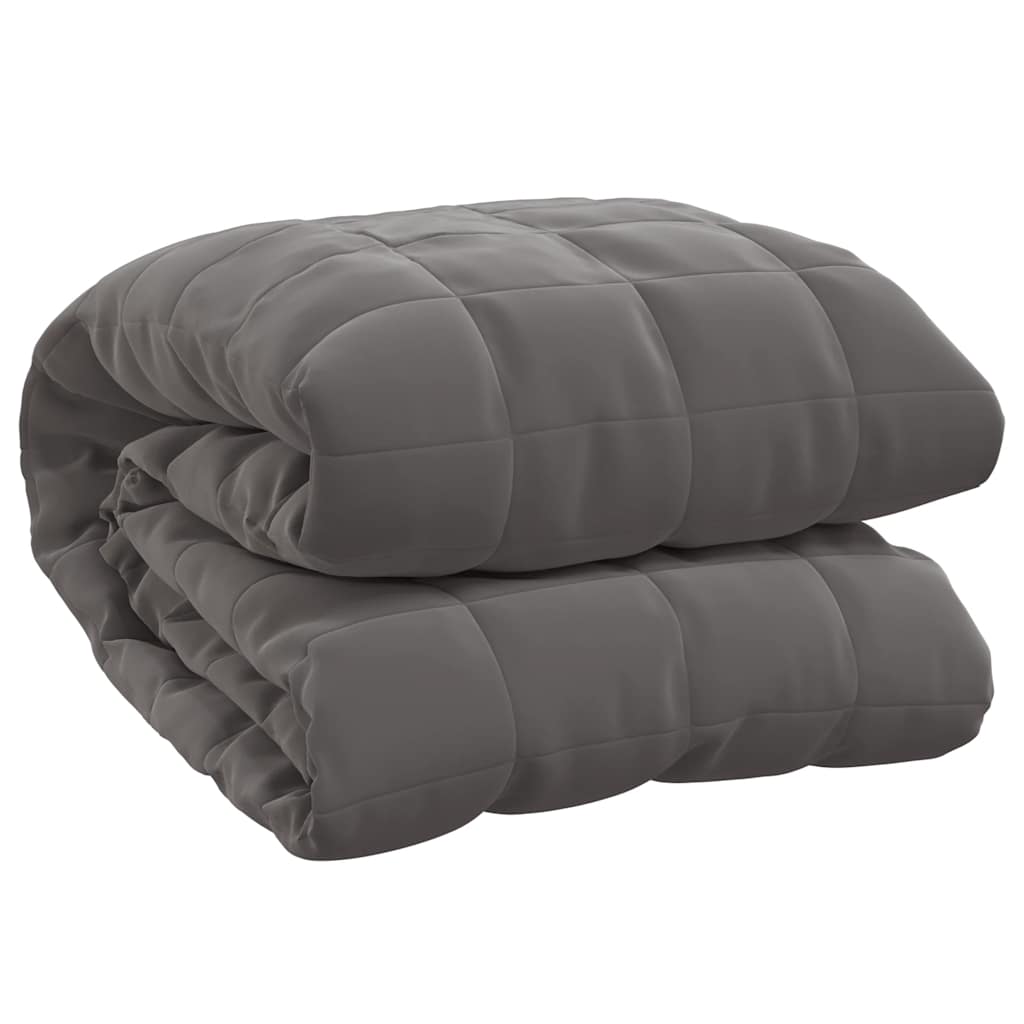 vidaXL Weighted Blanket Grey 155x220 cm 7 kg Fabric