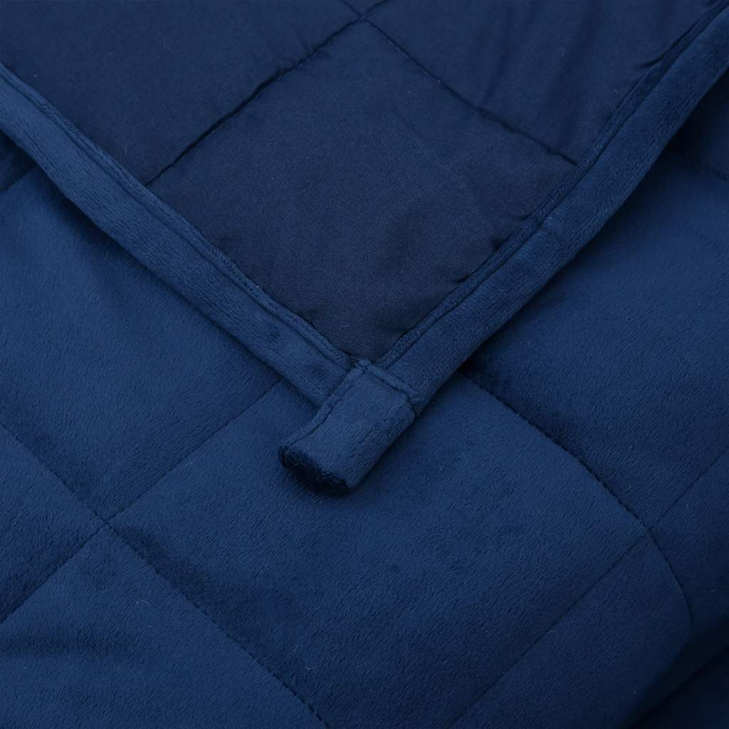 vidaXL Weighted Blanket Blue 138x200 cm Single 10 kg Fabric