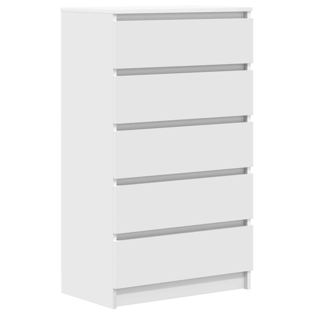vidaXL Drawer Cabinet White 60x36x103 cm Engineered Wood