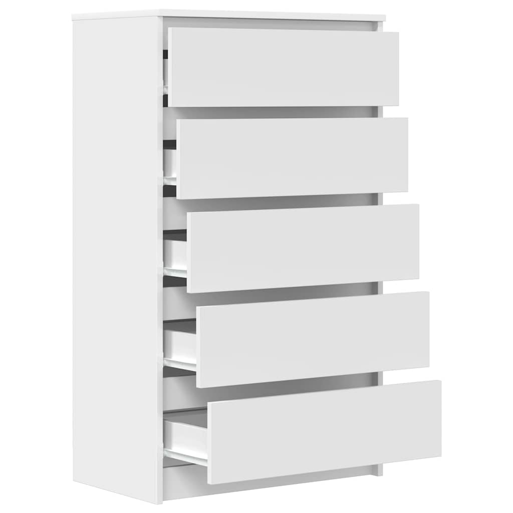 vidaXL Drawer Cabinet White 60x36x103 cm Engineered Wood