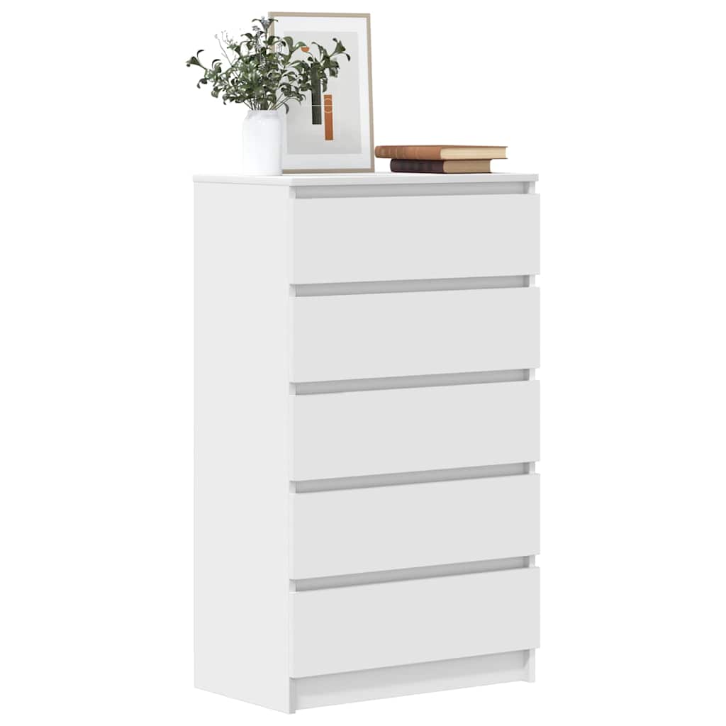 vidaXL Drawer Cabinet White 60x36x103 cm Engineered Wood