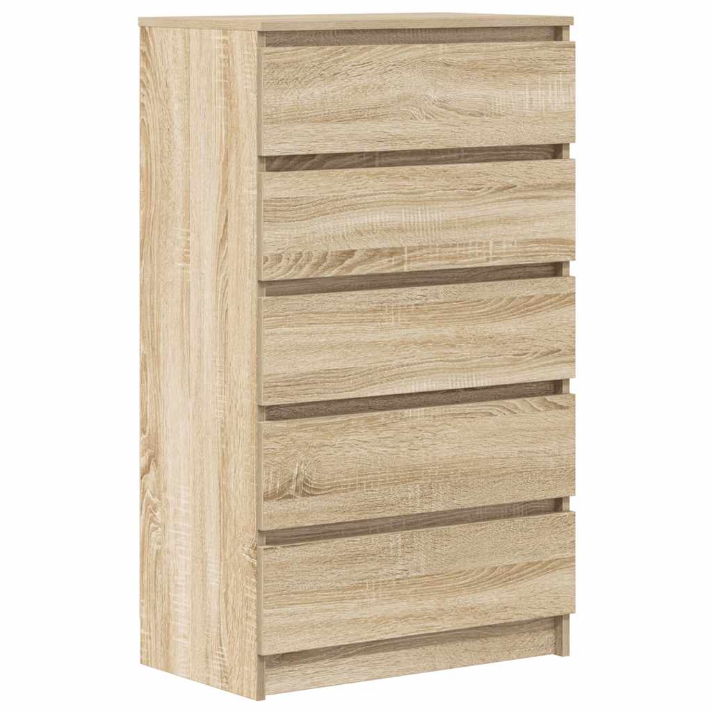 vidaXL Drawer Cabinet Sonoma Oak 60x36x103 cm Engineered Wood