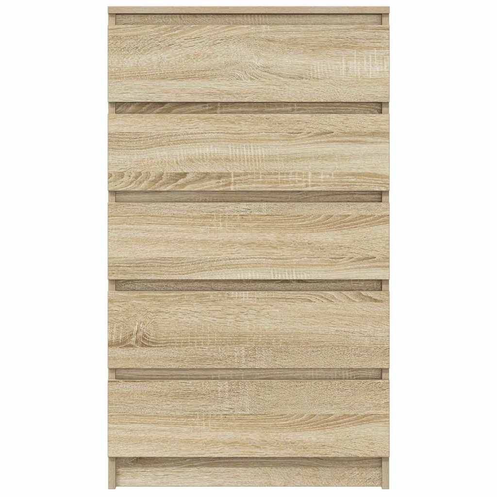 vidaXL Drawer Cabinet Sonoma Oak 60x36x103 cm Engineered Wood