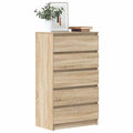 vidaXL Drawer Cabinet Sonoma Oak 60x36x103 cm Engineered Wood