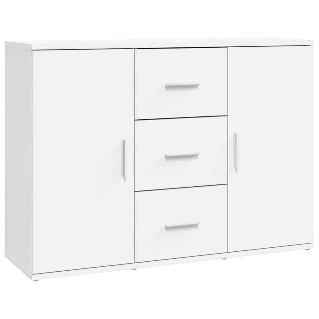 vidaXL Sideboard White 91x29.5x65 cm Engineered Wood