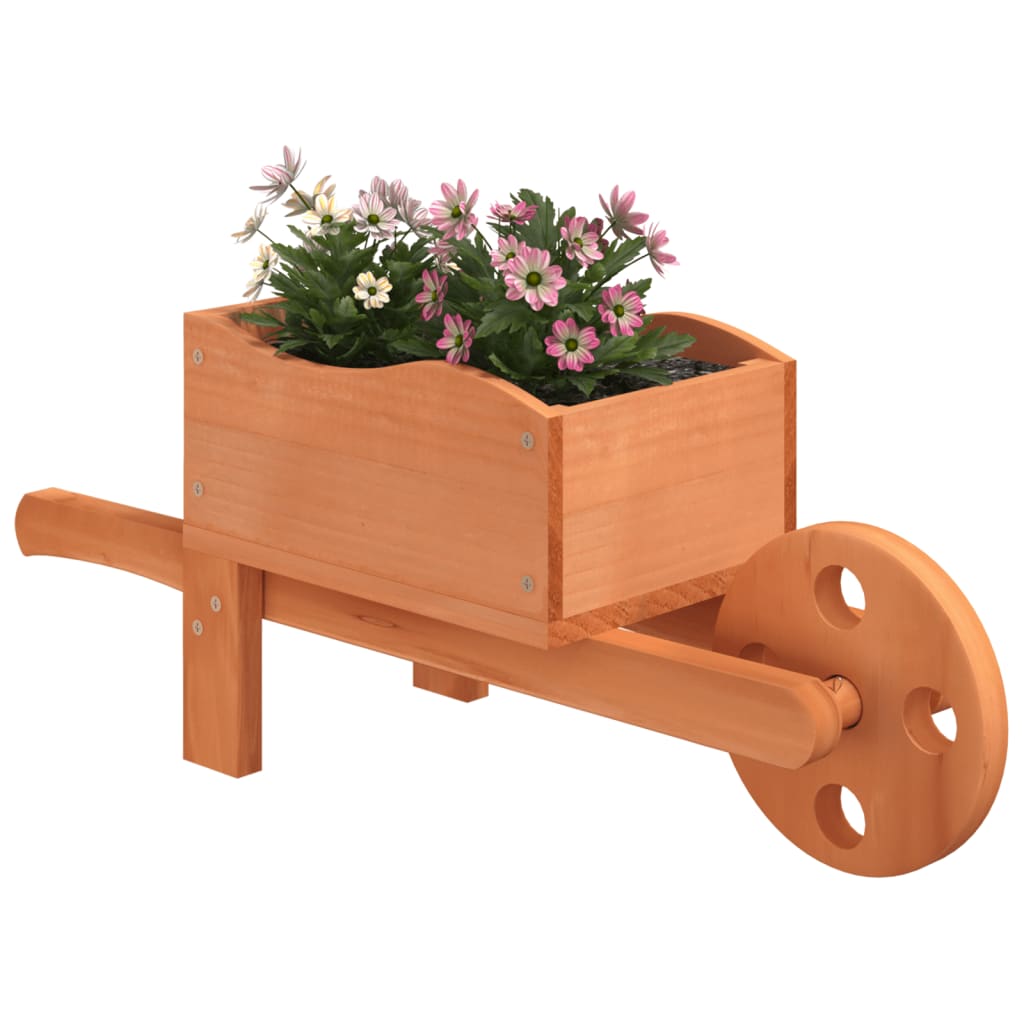vidaXL Wheelbarrow Planters 2 pcs 47x15x19 cm Solid Wood Fir