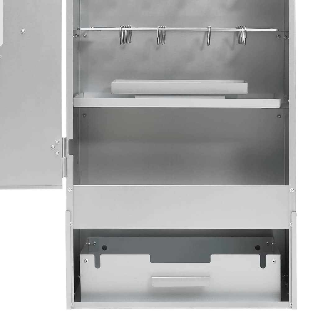 vidaXL BBQ Oven Smoker with Wood Chips 44.5x29x110 cm Galvanised steel
