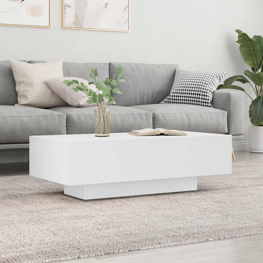 vidaXL Coffee Table White 100x49.5x31 cm Engineered Wood