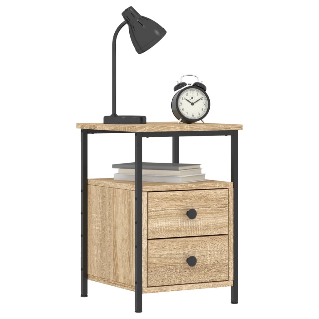 vidaXL Bedside Cabinet Sonoma Oak 34x35.5x50 cm Engineered Wood