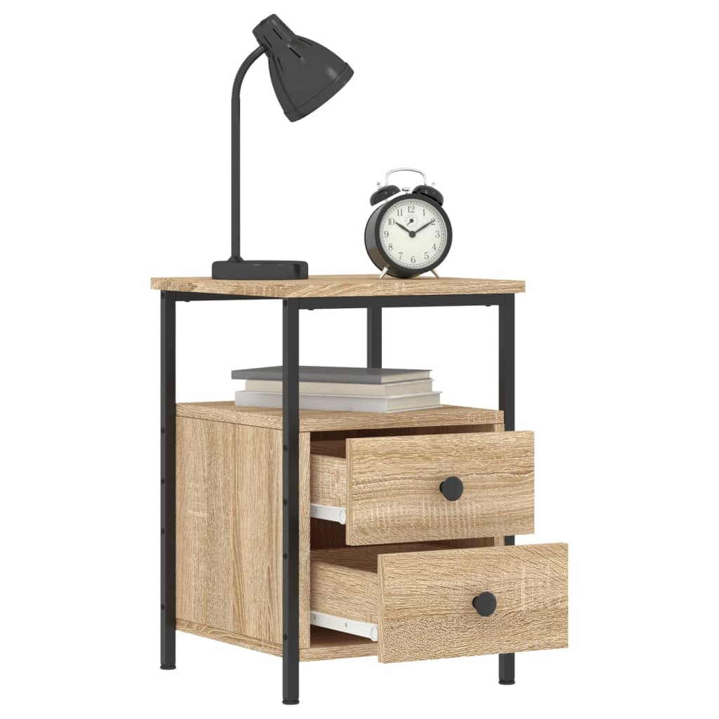 vidaXL Bedside Cabinet Sonoma Oak 34x35.5x50 cm Engineered Wood