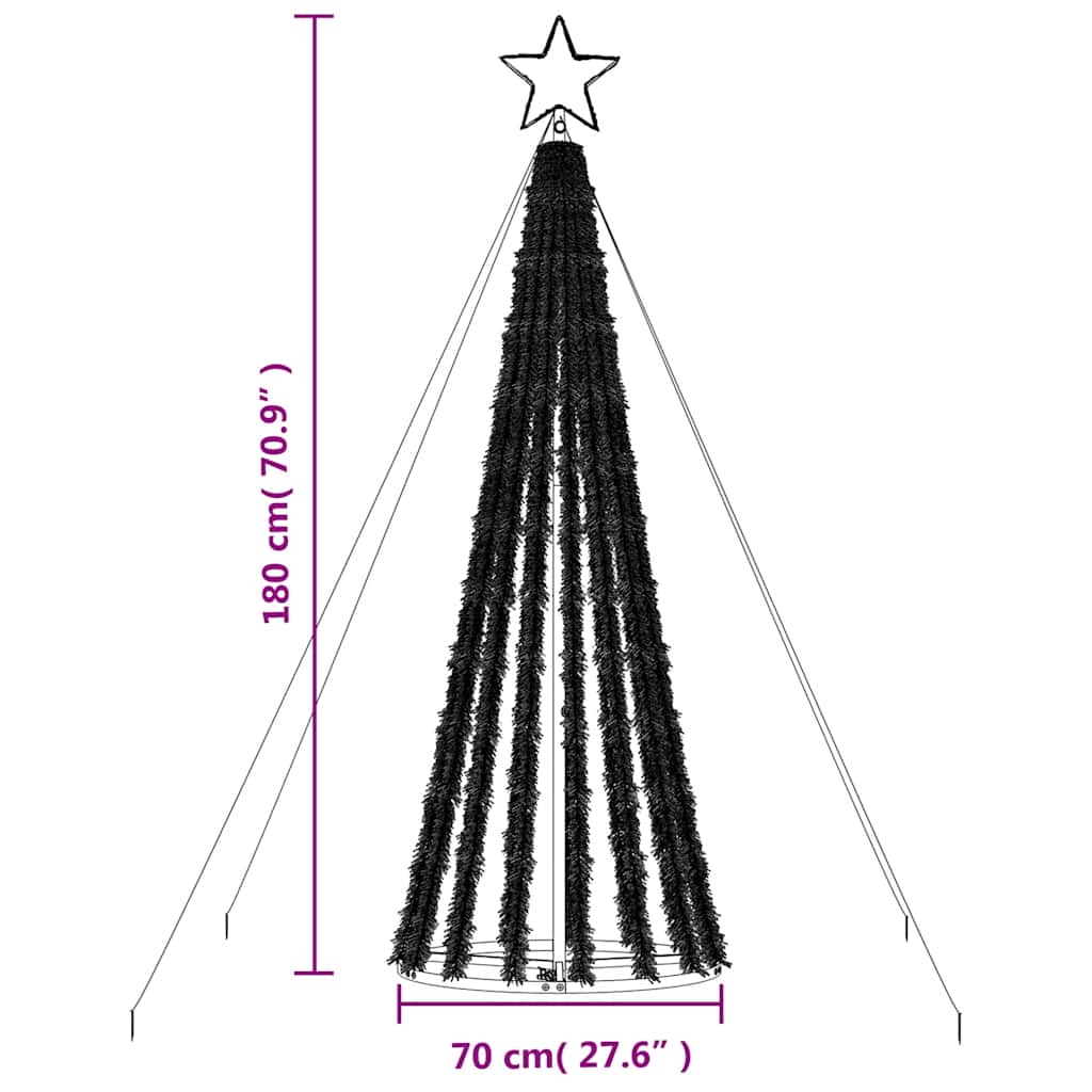 vidaXL LED Christmas Tree 275 LEDs Cold White 180 cm