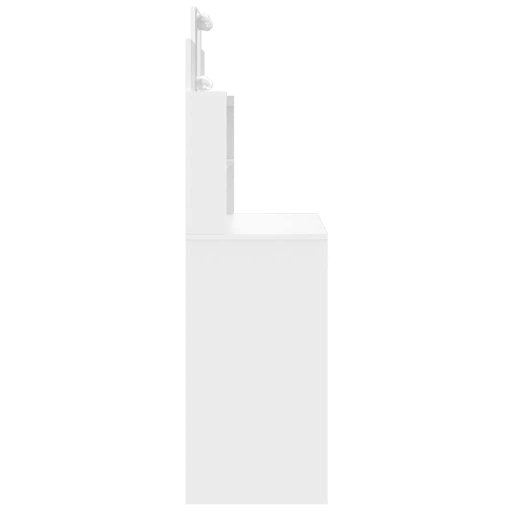 vidaXL Dressing Table with LED Lights White 96x40x142 cm