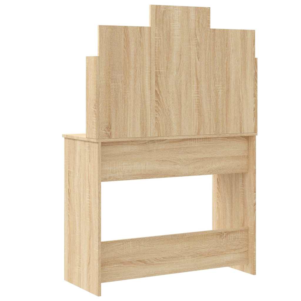 vidaXL Dressing Table with LED Lights Sonoma Oak 96x40x142 cm