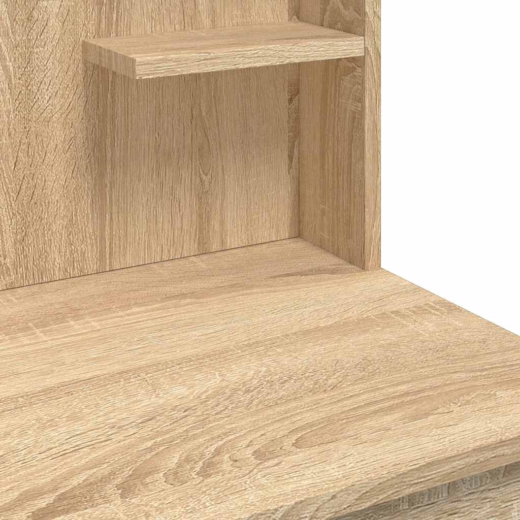 vidaXL Dressing Table with LED Lights Sonoma Oak 96x40x142 cm