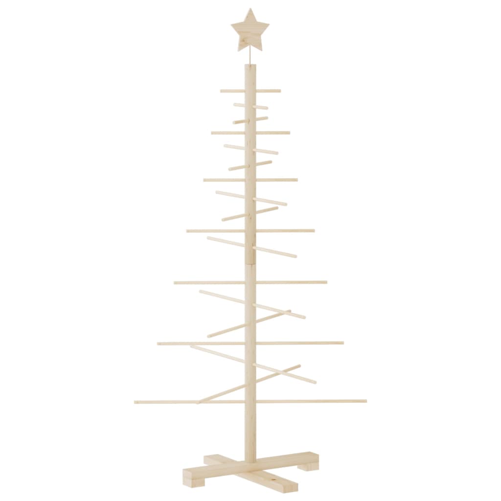 vidaXL Wooden Christmas Tree for Decoration 125 cm Solid Wood Pine
