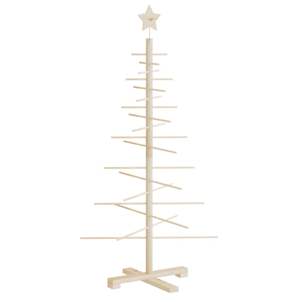 vidaXL Wooden Christmas Tree for Decoration 125 cm Solid Wood Pine