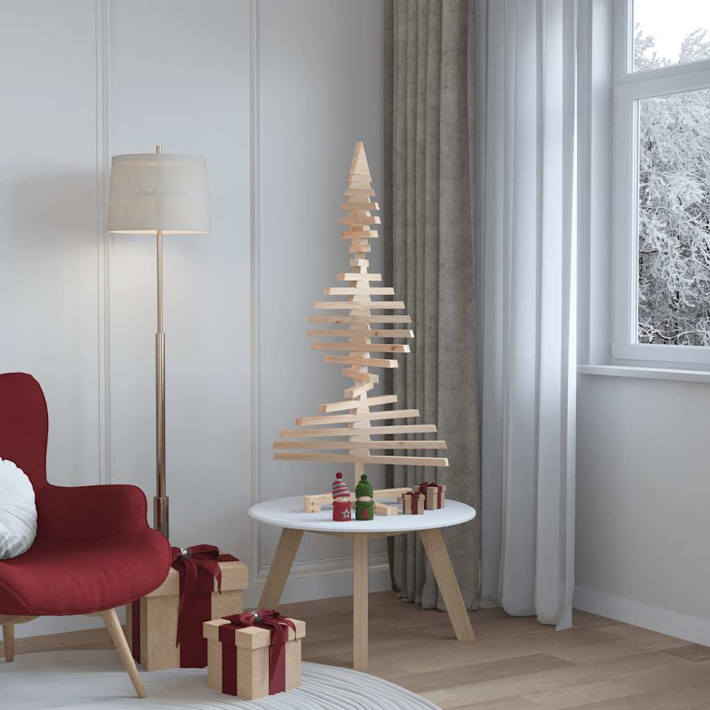 vidaXL Wooden Christmas Tree for Decoration 120 cm Solid Wood Pine