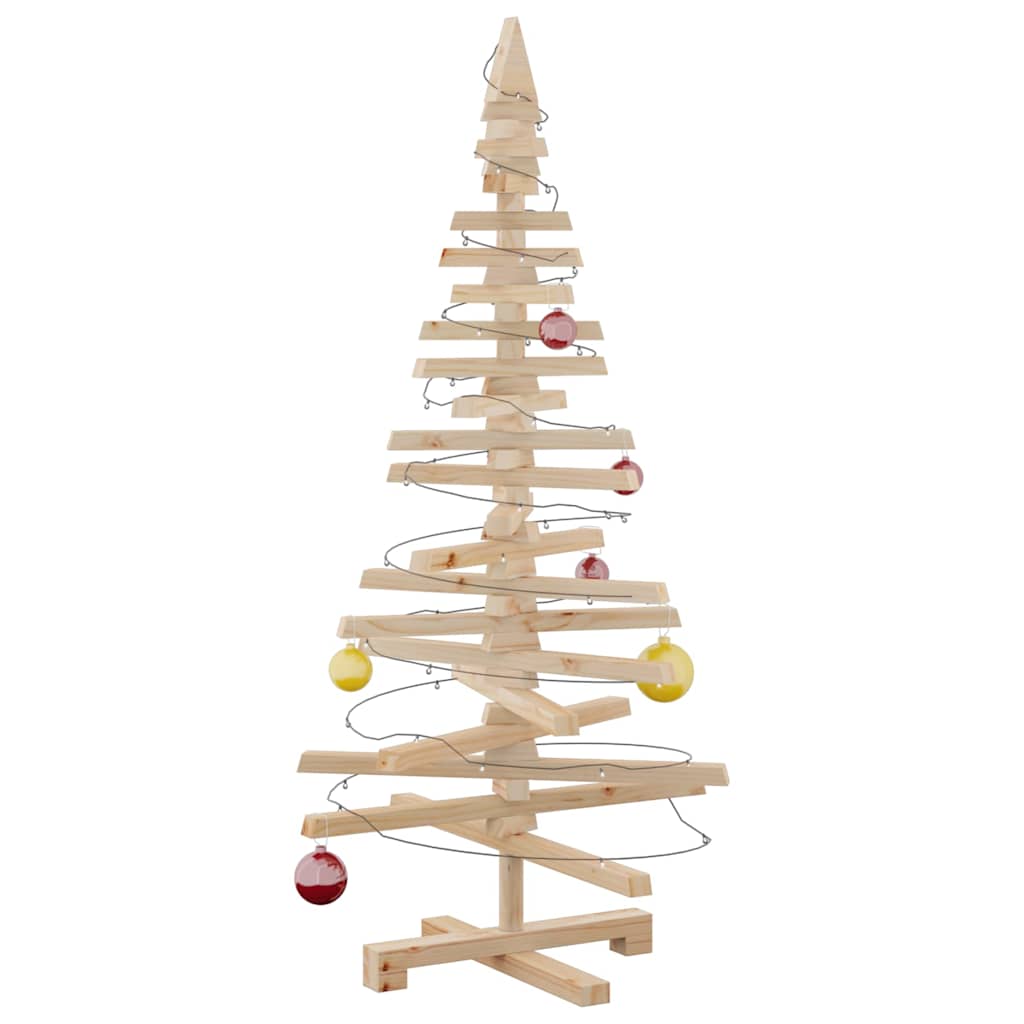 vidaXL Wooden Christmas Tree for Decoration 120 cm Solid Wood Pine