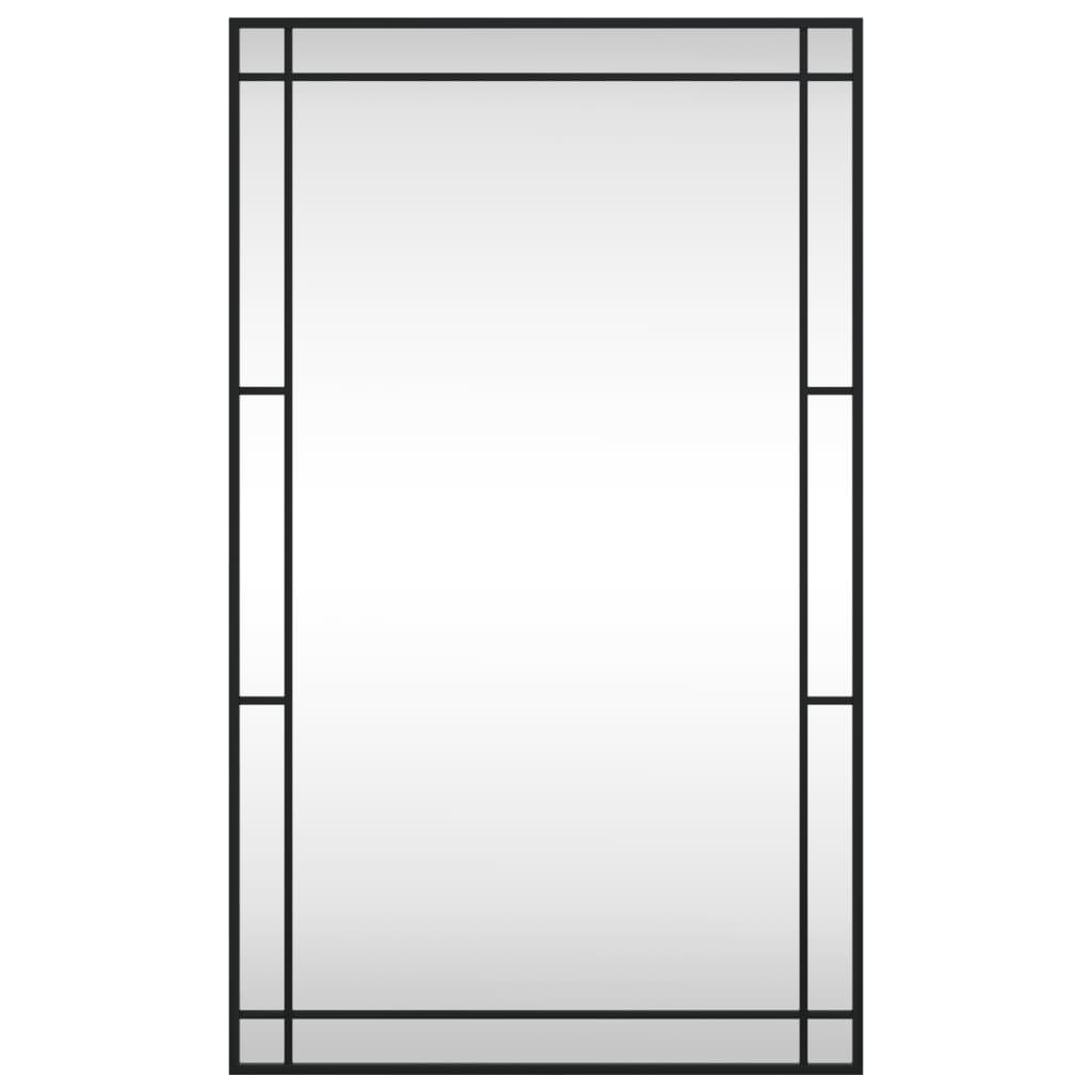 vidaXL Wall Mirror Black 60x100 cm Rectangle Iron