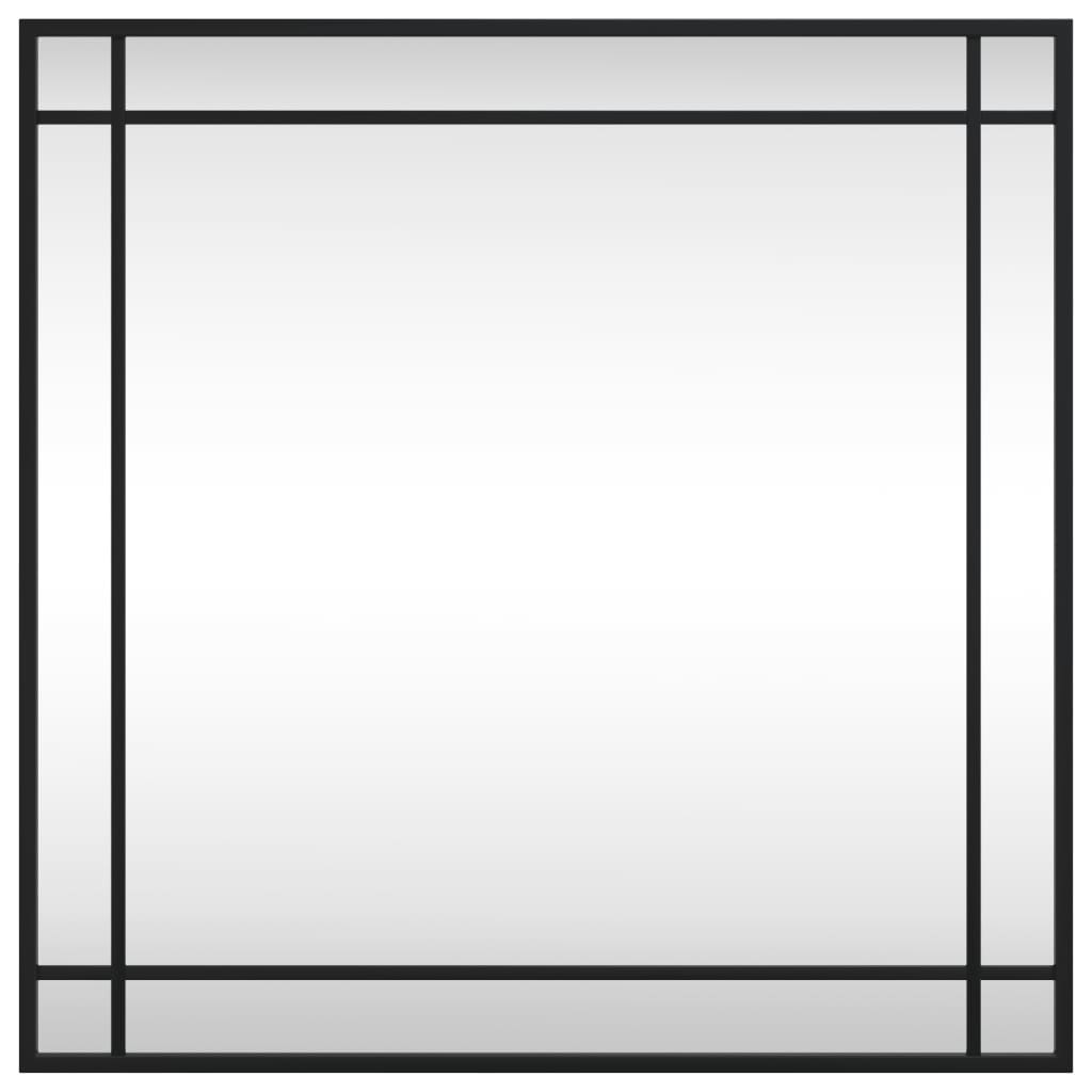 vidaXL Wall Mirror Black 60x60 cm Square Iron