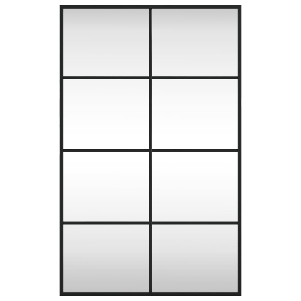vidaXL Wall Mirror Black 50x80 cm Rectangle Iron