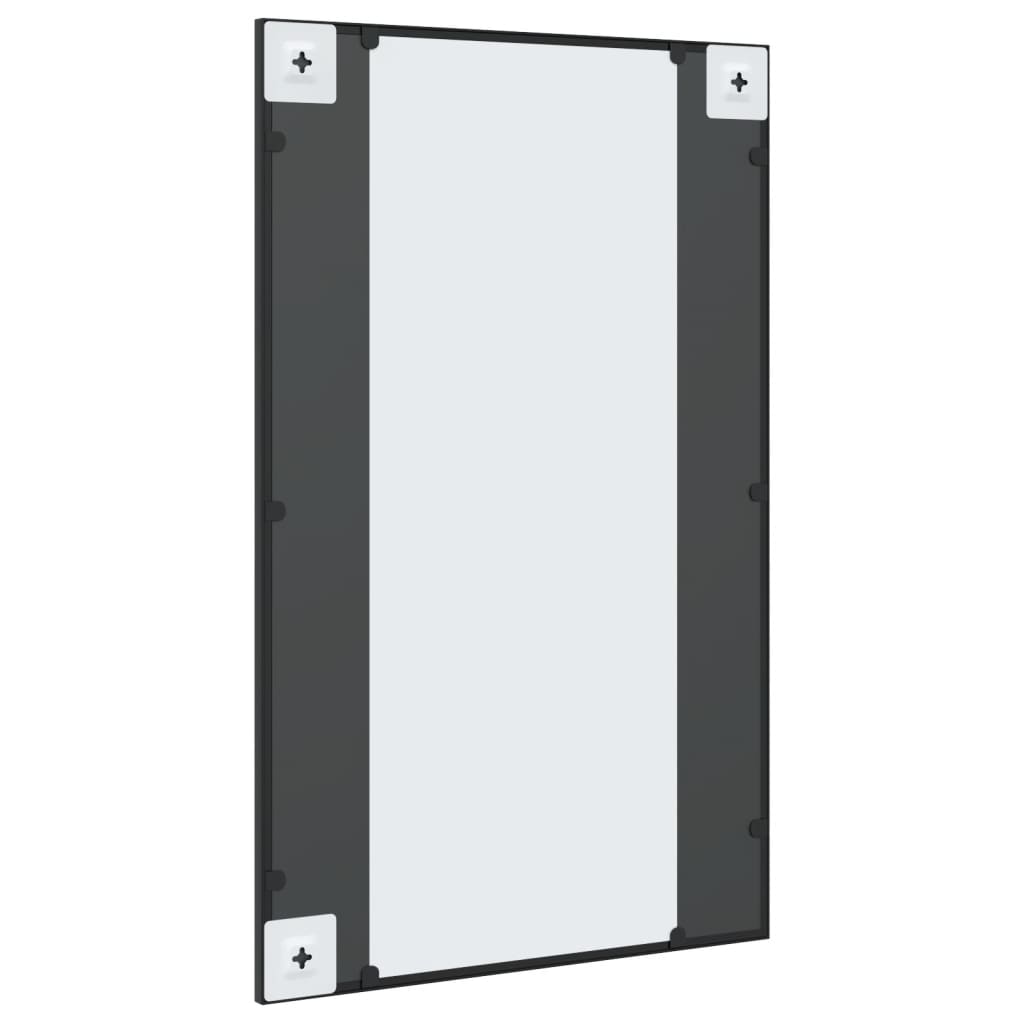vidaXL Wall Mirror Black 50x80 cm Rectangle Iron