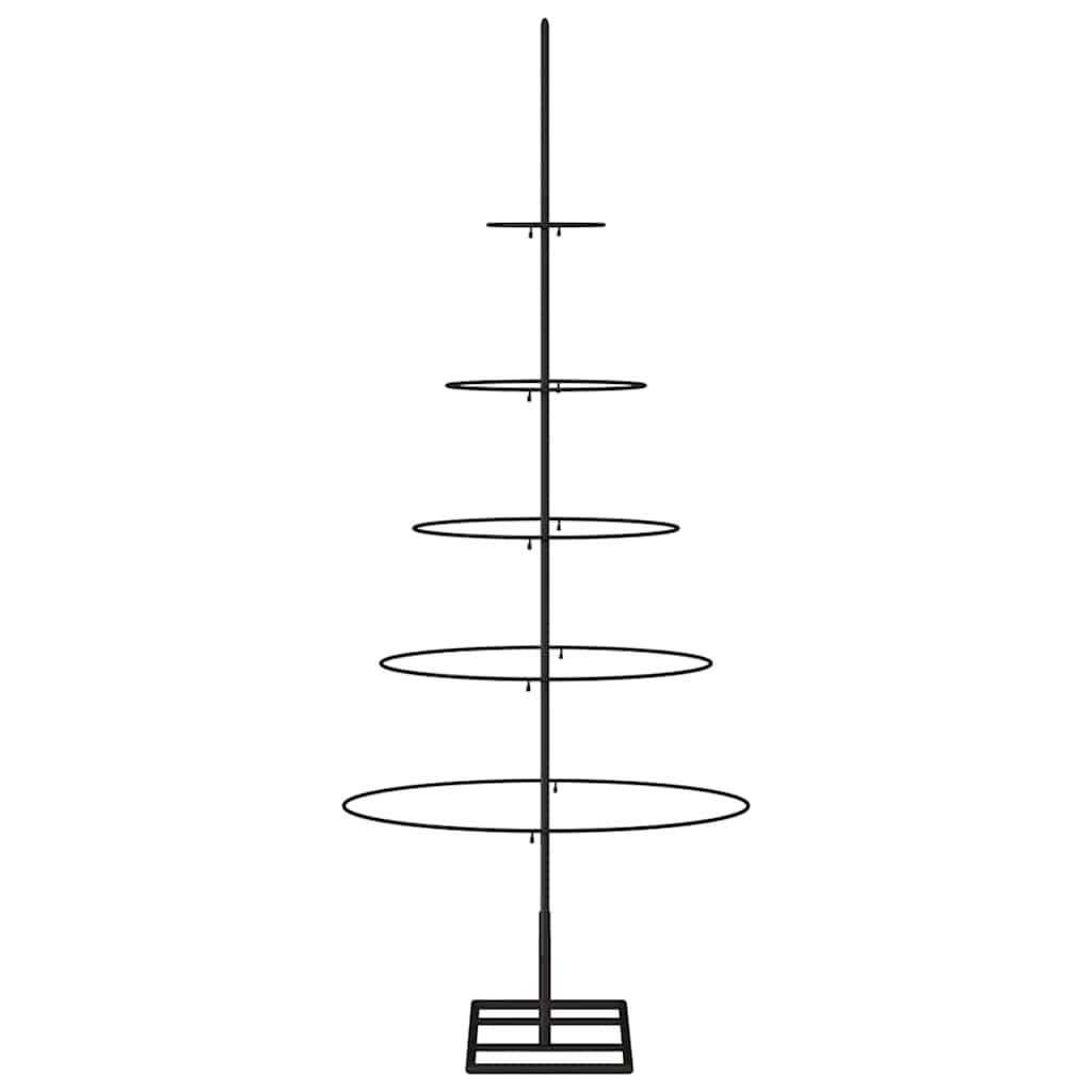 vidaXL Metal Christmas Tree for Decoration Black 125 cm