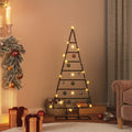 vidaXL Metal Christmas Tree for Decoration Black 125 cm