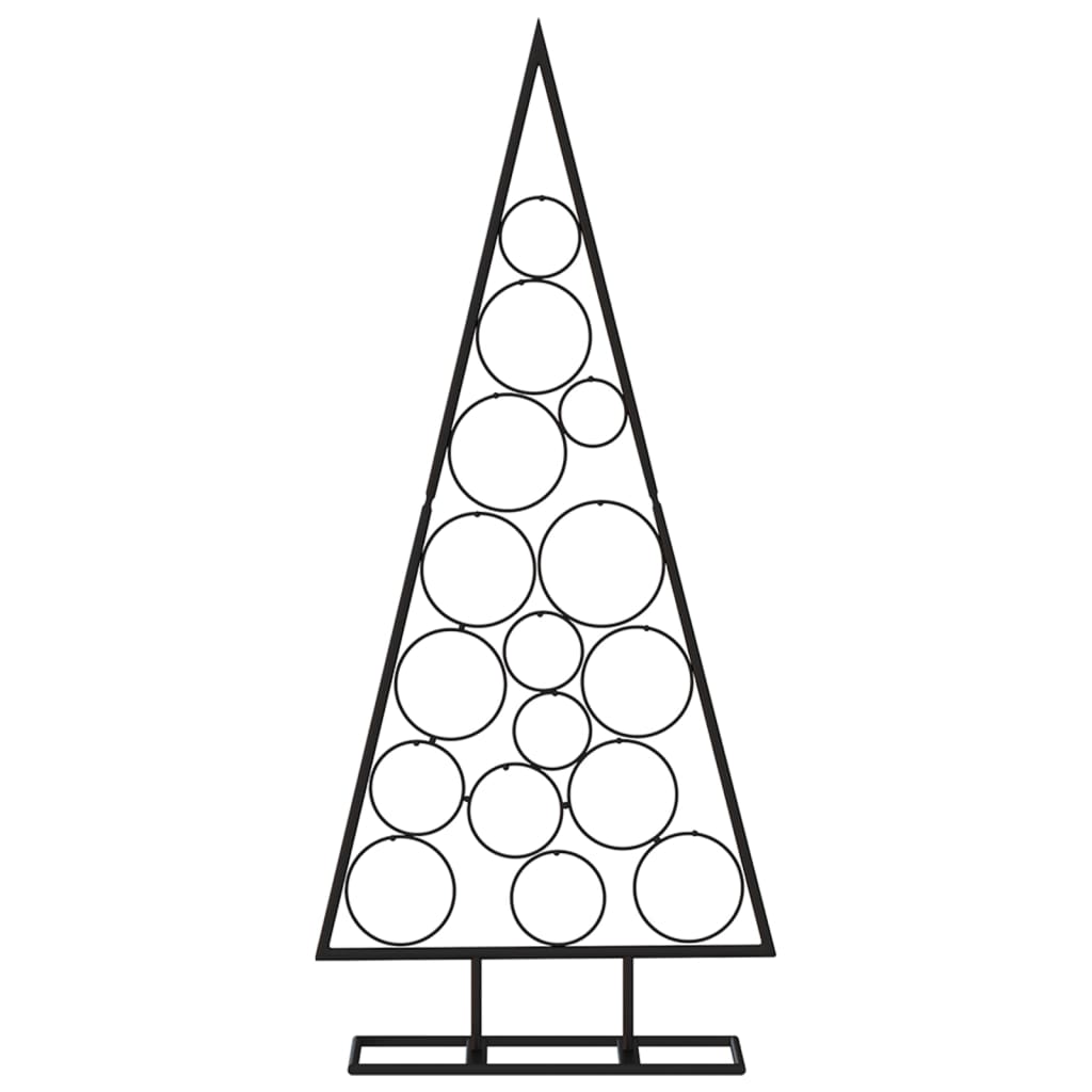 vidaXL Metal Christmas Tree for Decoration Black 125 cm