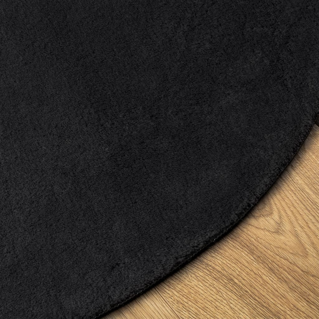 vidaXL Rug HUARTE Short Pile Soft and Washable Black �� 80 cm