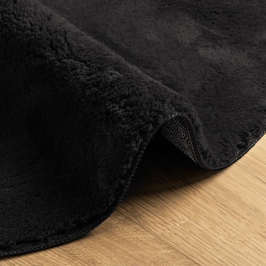 vidaXL Rug HUARTE Short Pile Soft and Washable Black �� 80 cm
