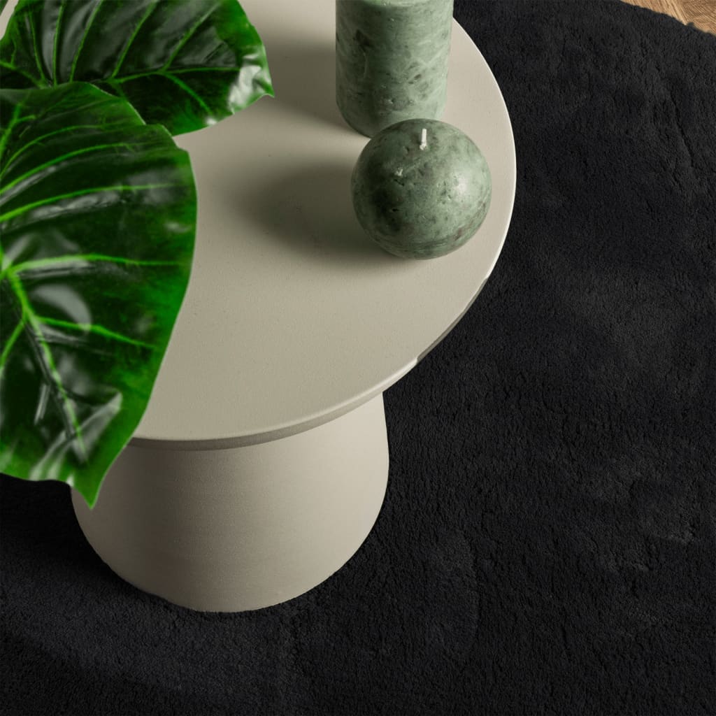 vidaXL Rug HUARTE Short Pile Soft and Washable Black �� 80 cm