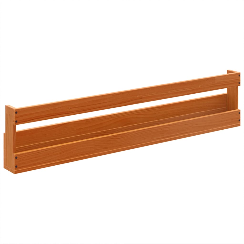 vidaXL Wall-mounted Shoe Racks 2 pcs Wax Brown 110x8.5x23.5 cm Solid Wood Pine