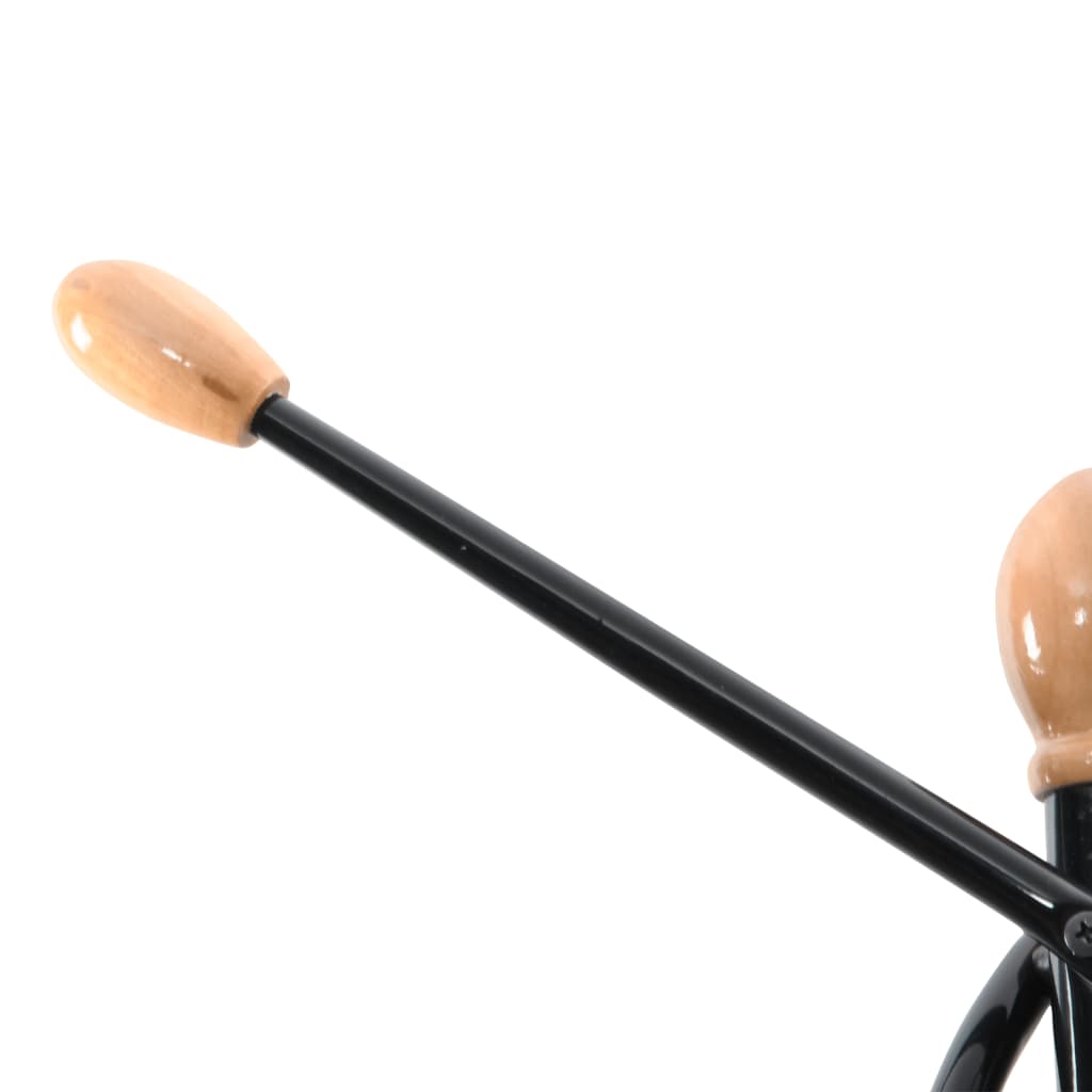 vidaXL Coat Stand Black 176 cm Powder-coated Iron