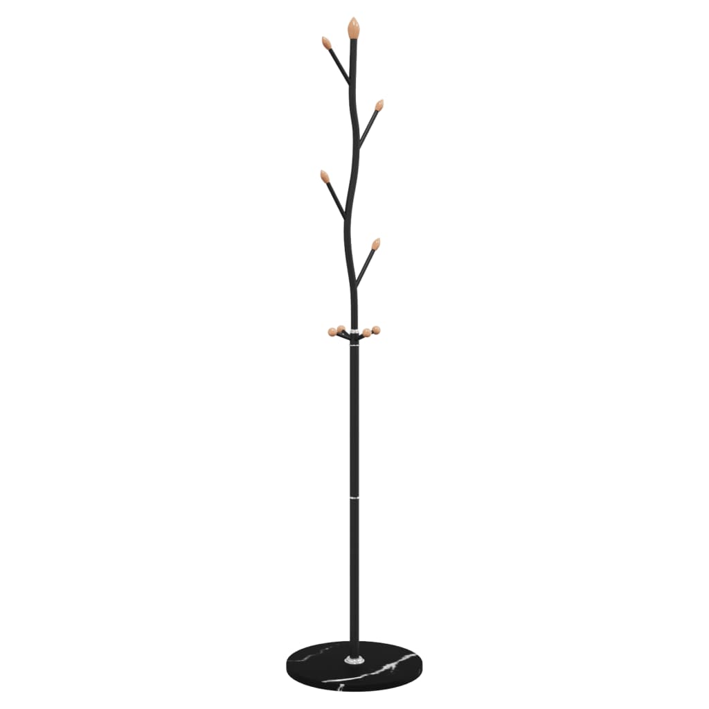 vidaXL Coat Stand Black 177 cm Powder-coated Iron