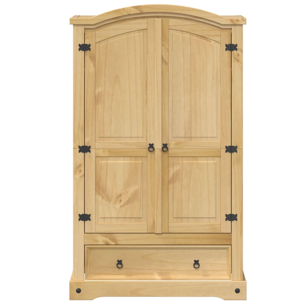 vidaXL Wardrobe "Corona" 101x52x170 cm Solid Wood Pine