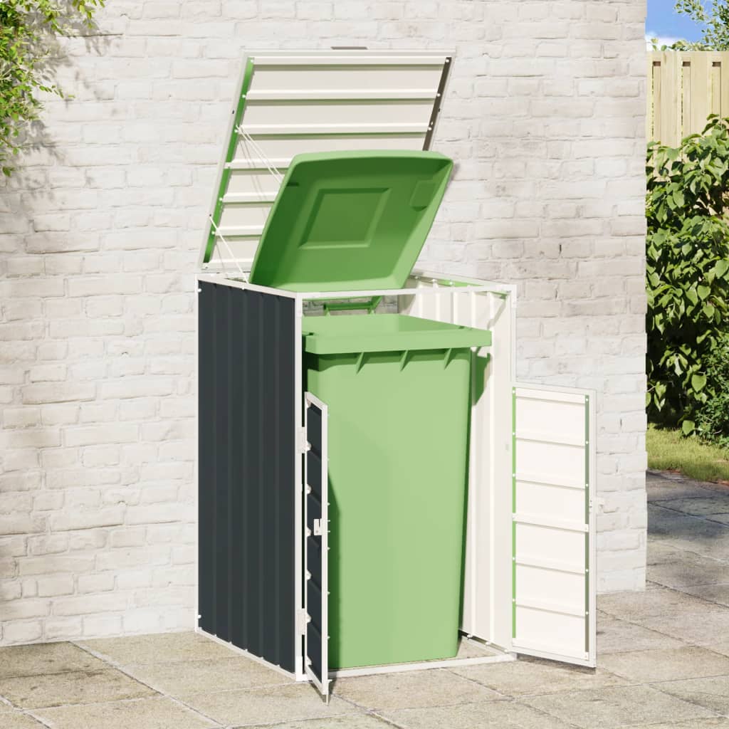 vidaXL Wheelie Bin Storage for Single Bin Anthracite 72x81x115 cm Steel