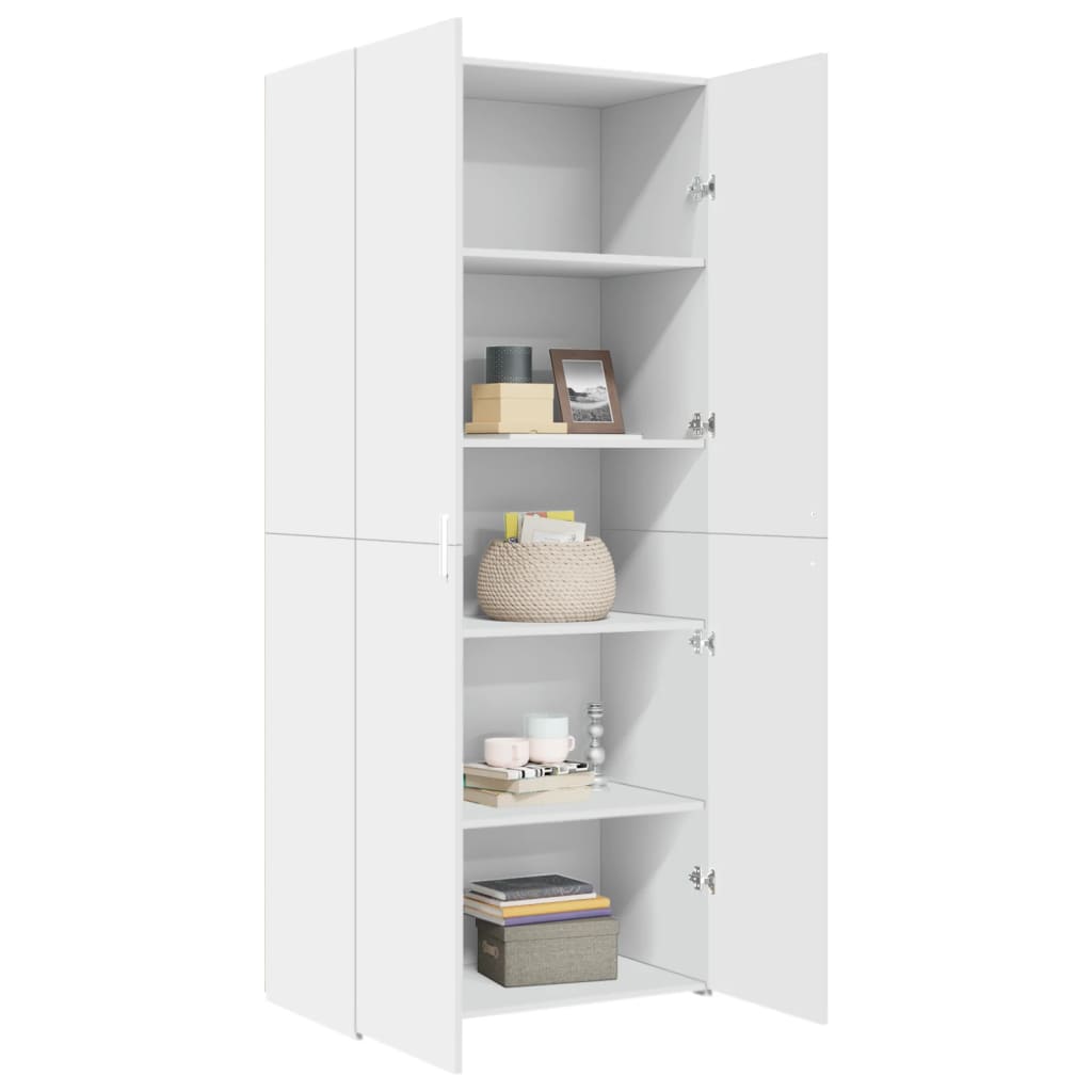 vidaXL Highboard White 80x42.5x185 cm Engineered Wood