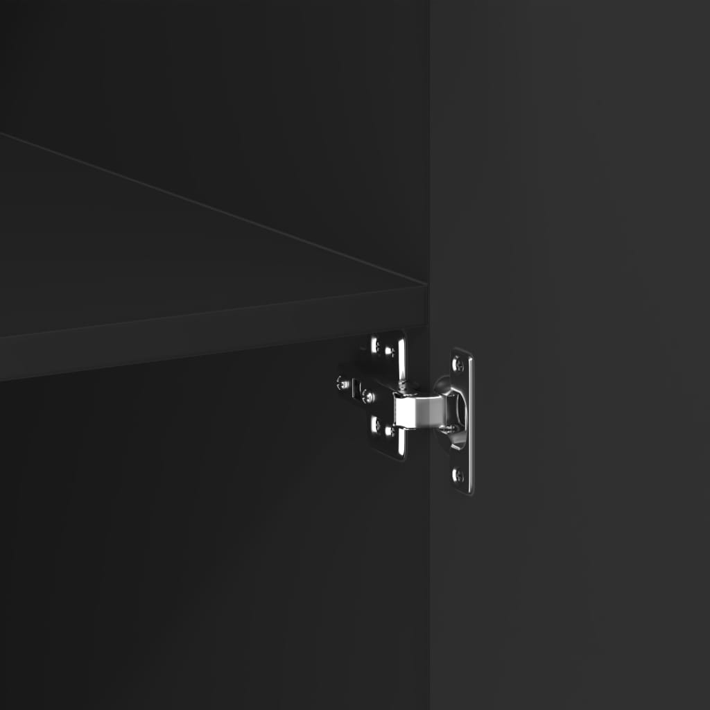 vidaXL Highboard Black 80x42.5x185 cm Engineered Wood