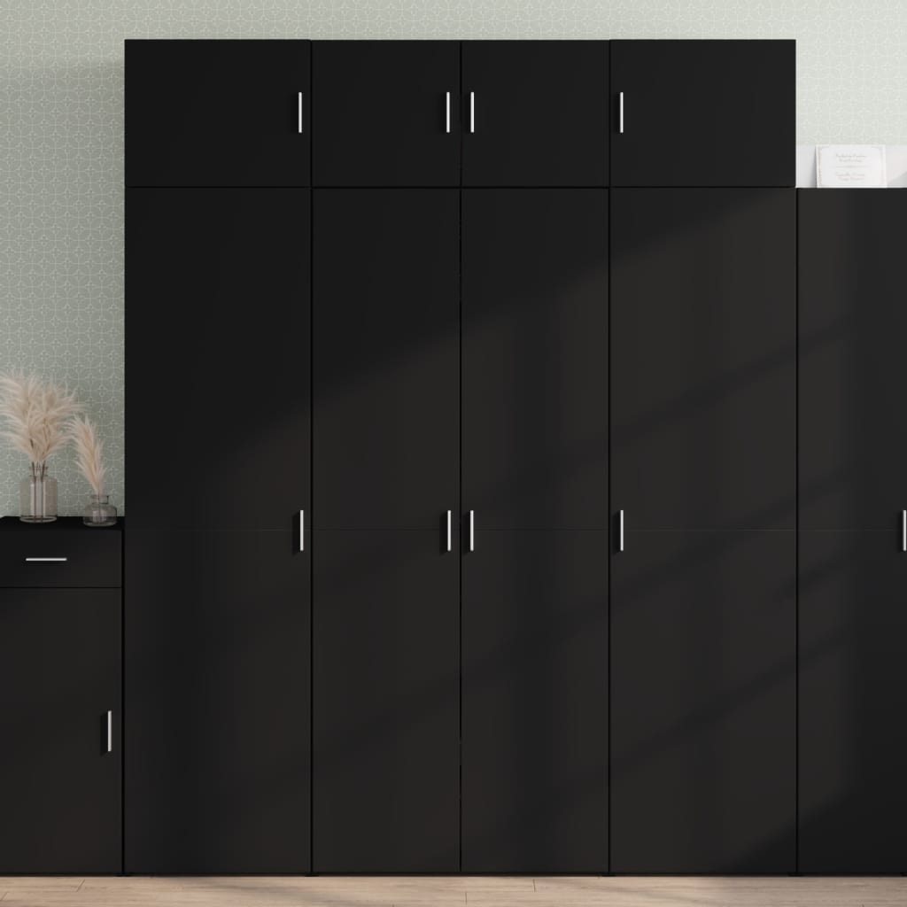 vidaXL Highboard Black 80x42.5x185 cm Engineered Wood