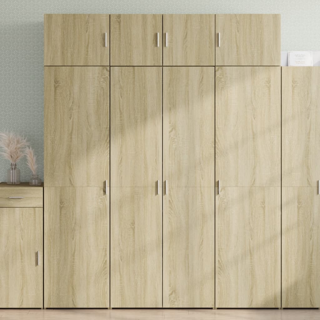 vidaXL Highboard Sonoma Oak 80x42.5x185 cm Engineered Wood