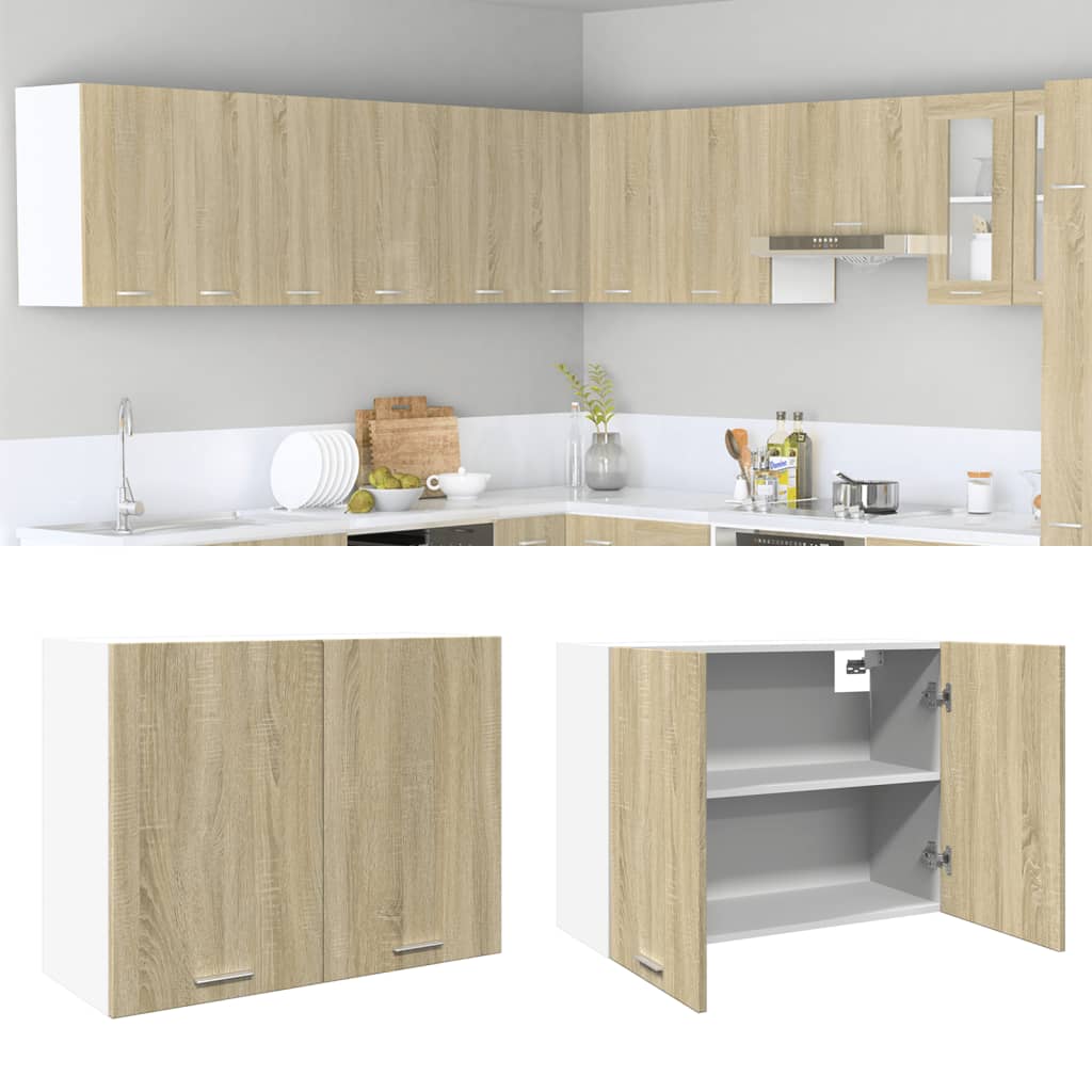vidaXL Hanging Cabinet Lyon Sonoma Oak 80x31x60 cm Engineered Wood