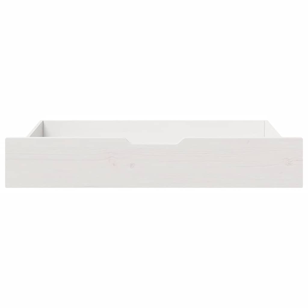 vidaXL Under-Bed Drawers 2 pcs White 90x55x17 cm Solid Wood Pine