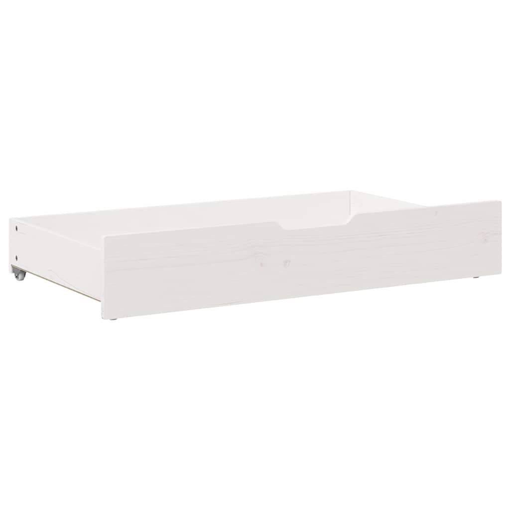 vidaXL Under-Bed Drawers 2 pcs White 90x55x17 cm Solid Wood Pine