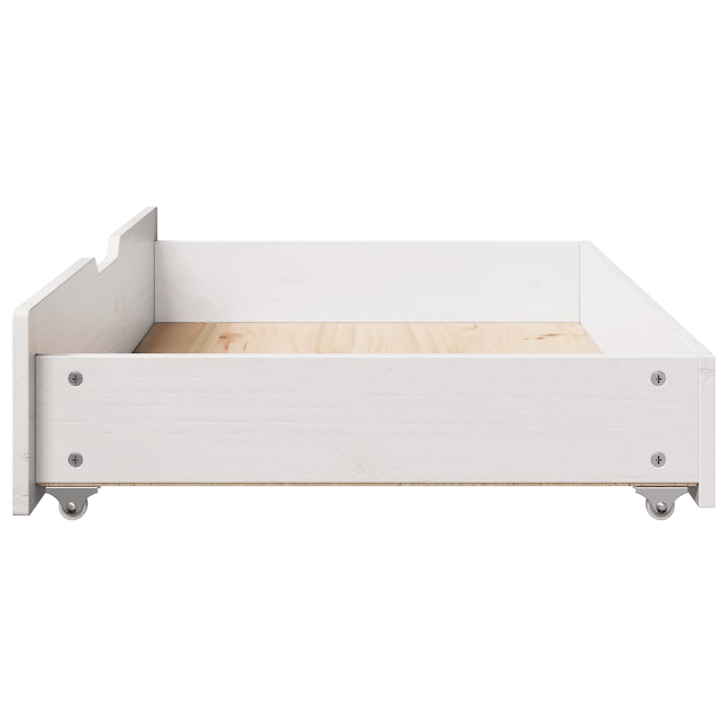 vidaXL Under-Bed Drawers 2 pcs White 90x55x17 cm Solid Wood Pine