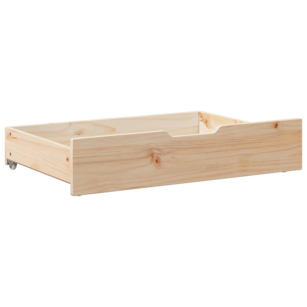 vidaXL Under-Bed Drawers with Wheels 2 pcs 85x55x17 cm Solid Wood Pine