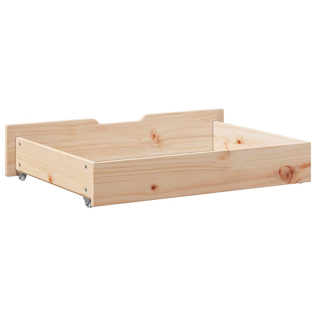 vidaXL Under-Bed Drawers with Wheels 2 pcs 85x55x17 cm Solid Wood Pine