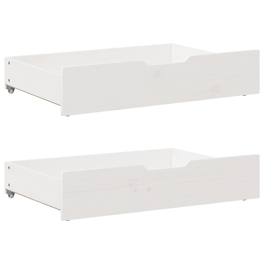 vidaXL Under-Bed Drawers 2 pcs White 85x55x17 cm Solid Wood Pine